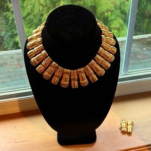 Rare vintage Fendi basket weave necklace.